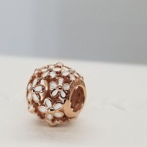 Elegant Floral Rose Gold Charm